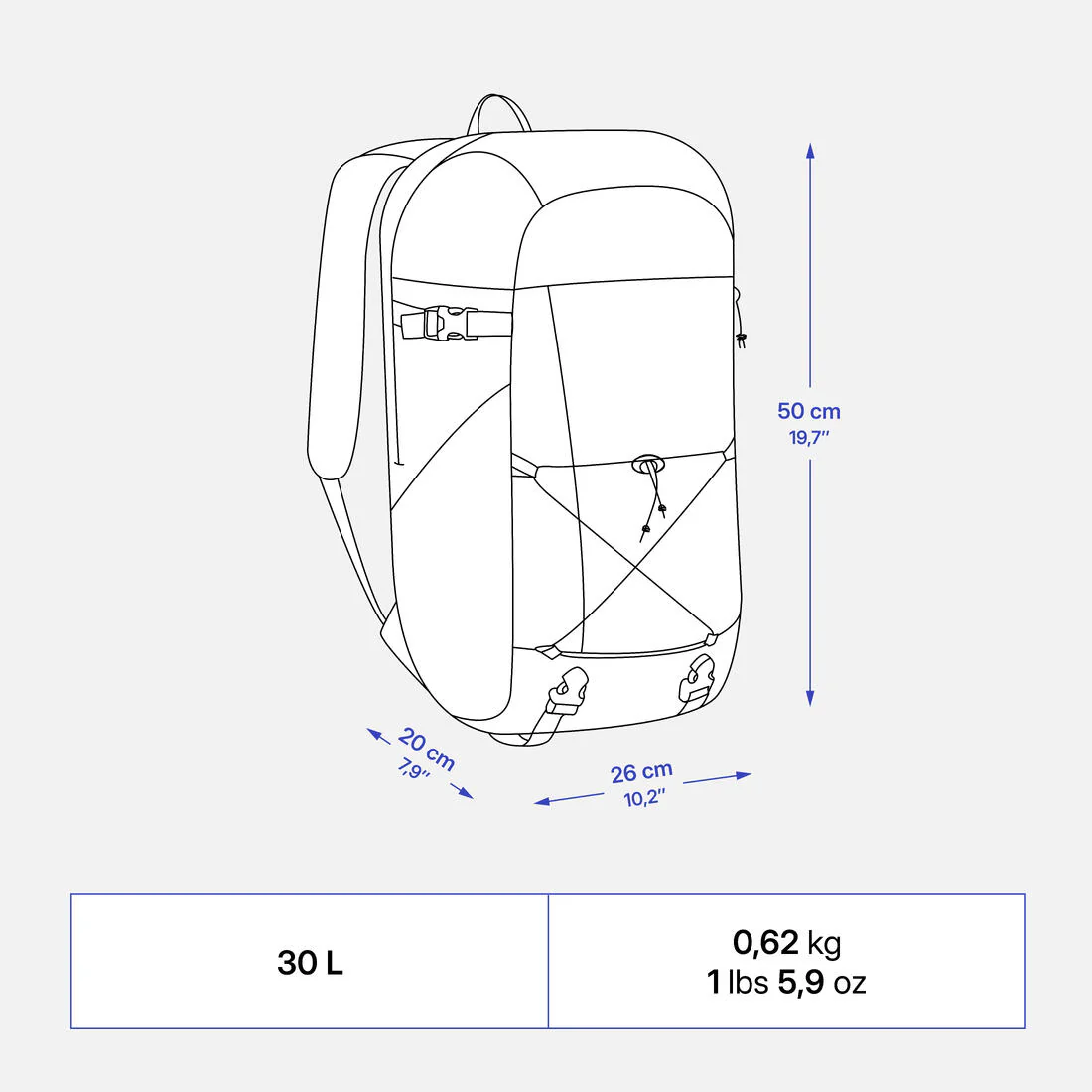Hiking backpack 30L - NH Arpenaz 100 - Image 8