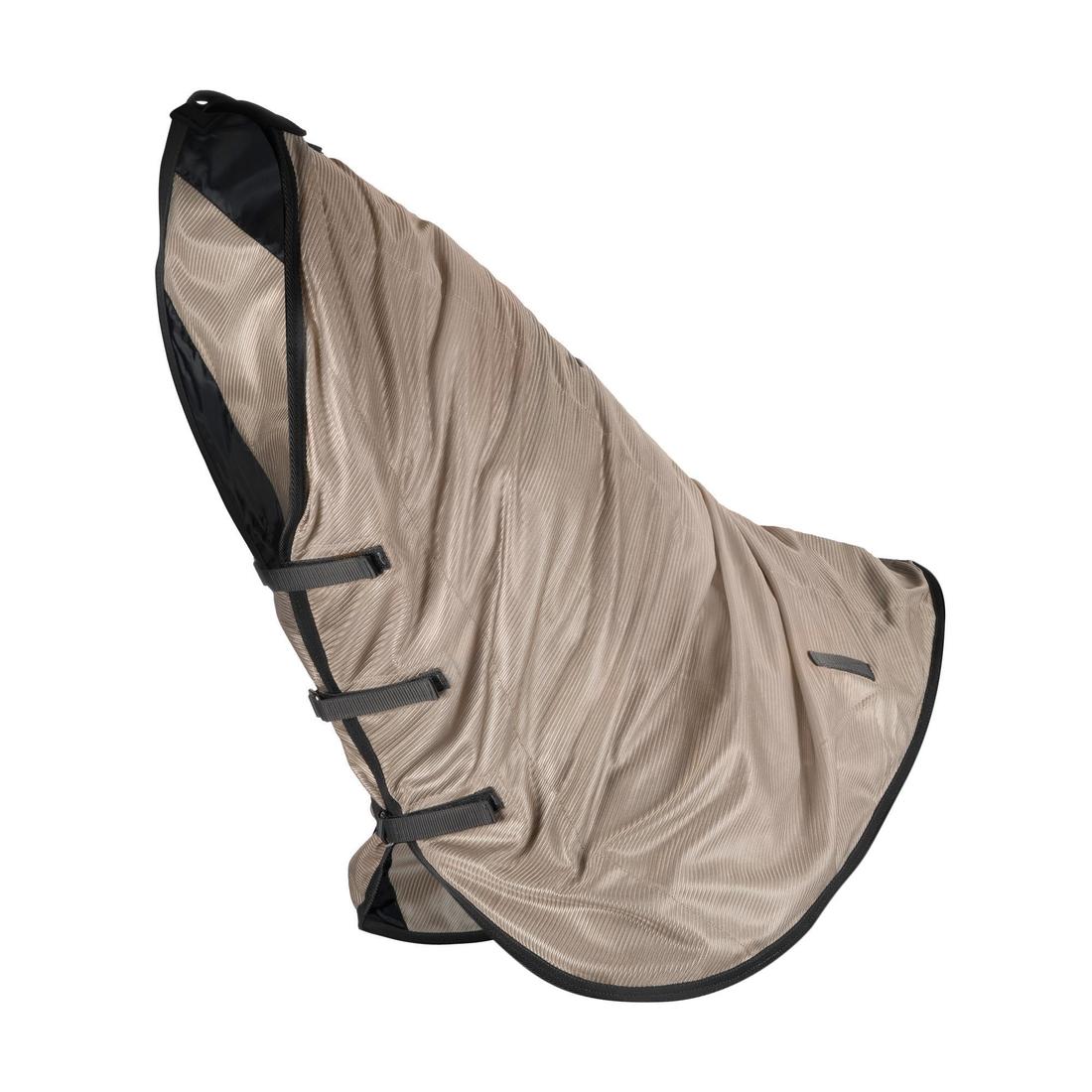 Horse Riding Fly Sheet for Horse & Pony 100 - Beige - Image 3