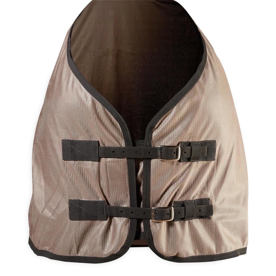Horse Riding Fly Sheet for Horse & Pony 100 - Beige - Image 4