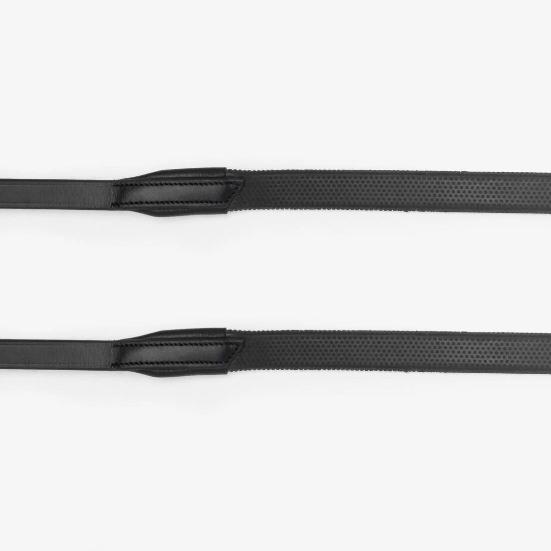 Horse Riding Leather Grip Reins for Horse & Pony - Black - Image 3