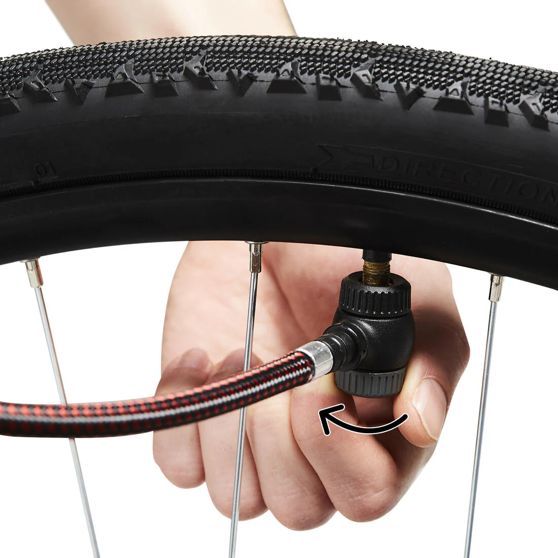 Hybrid Bike Hand Pump - Black - Image 6