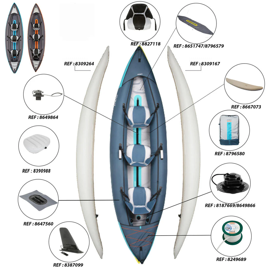 Inflatable 2-3-person Touring Kayak - Image 5