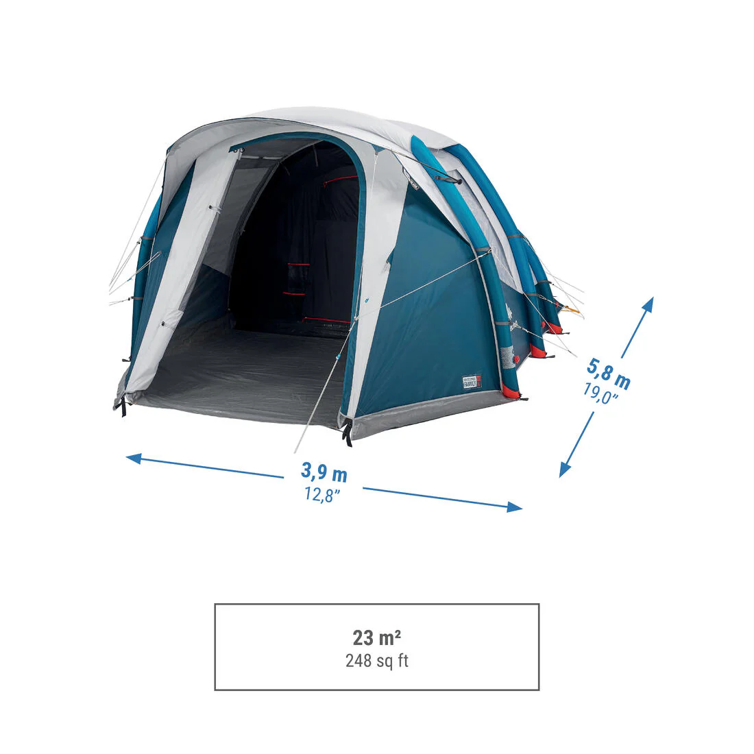 Inflatable 4-person camping tent, Air Seconds 4.1, Fresh & - Image 36