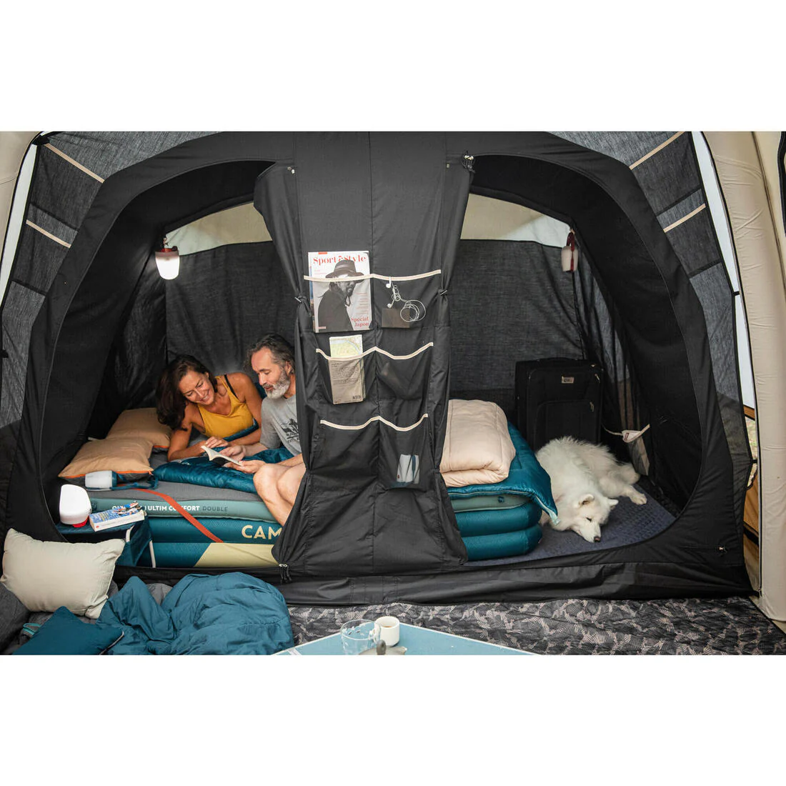 Single-person inflatable camping bed base, 200x70x25 cm, Camp Bed Air - Image 14