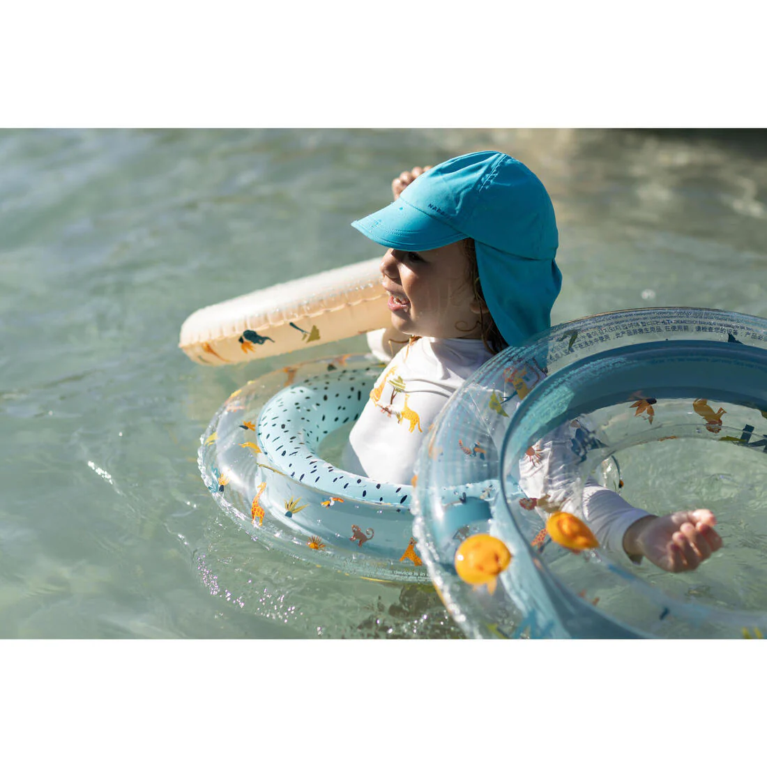Inflatable pool ring 65 cm - "Palms" transparent - Image 17