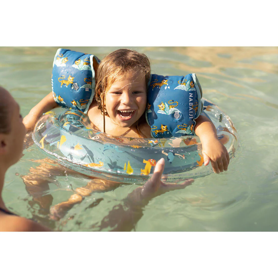 Inflatable pool ring 65 cm - "Palms" transparent - Image 18