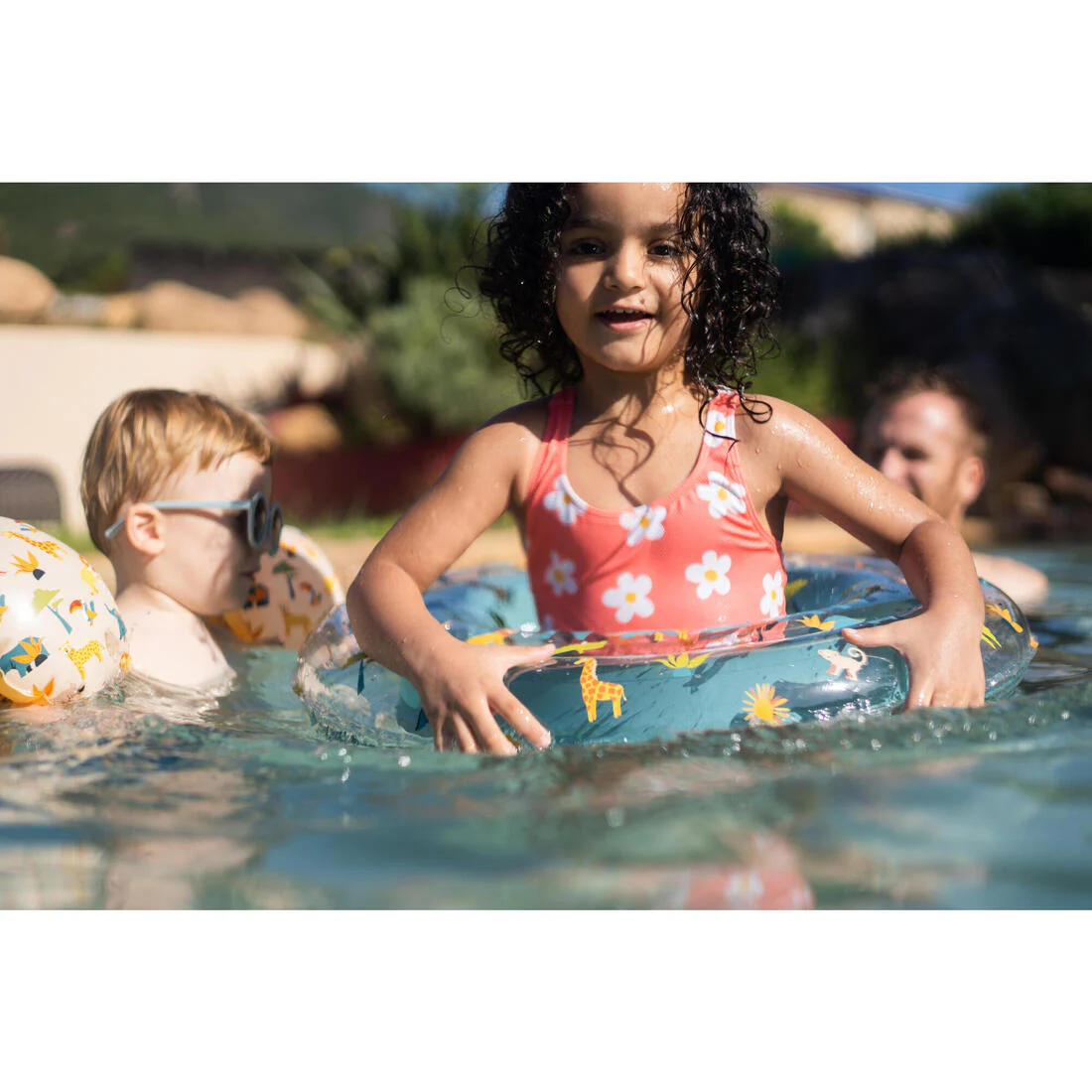 Inflatable pool ring 65 cm - "Palms" transparent - Image 19