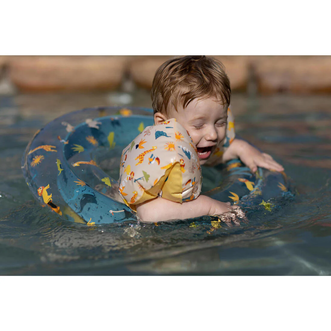 Inflatable pool ring 65 cm - "Palms" transparent - Image 22