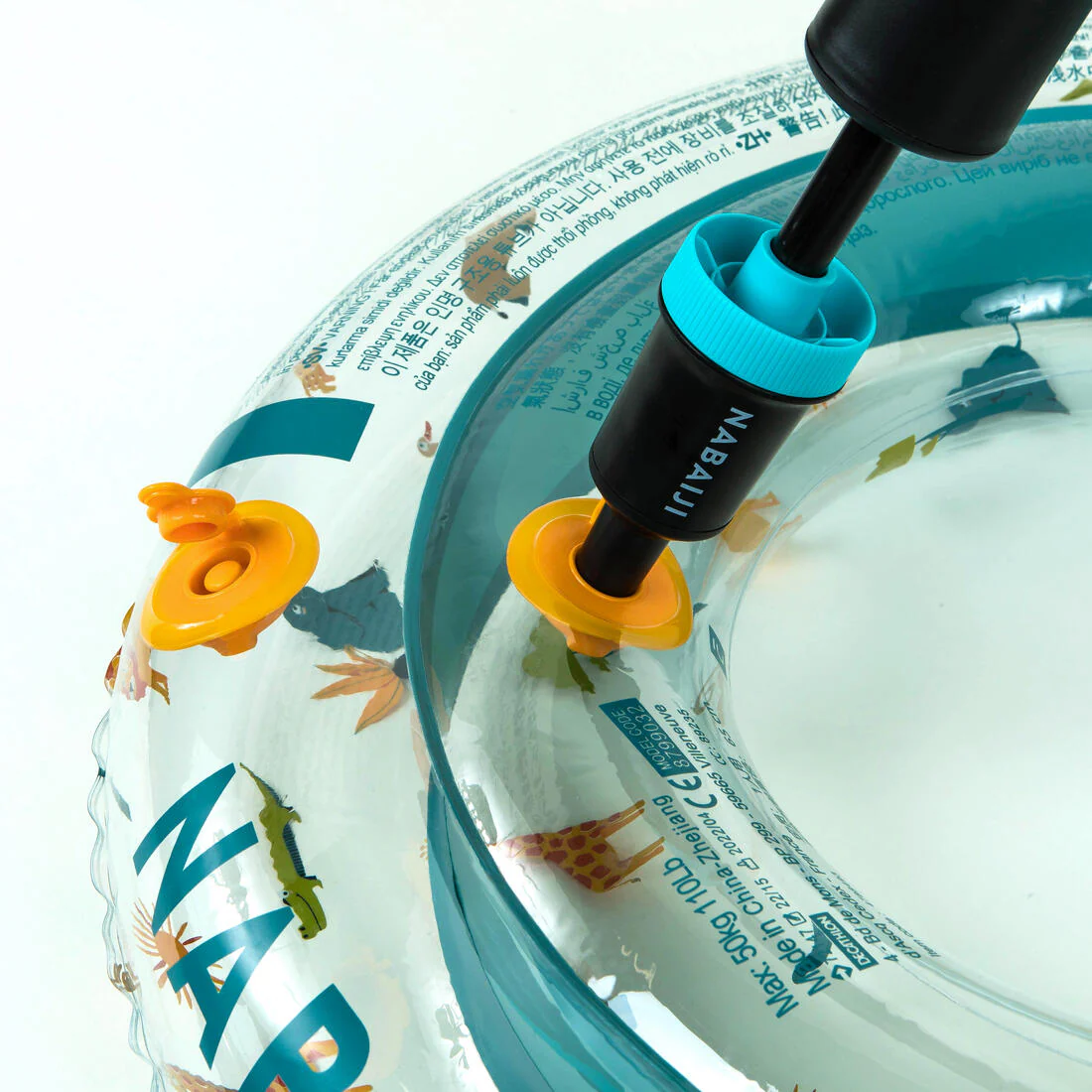 Inflatable pool ring 65 cm - "Palms" transparent - Image 8