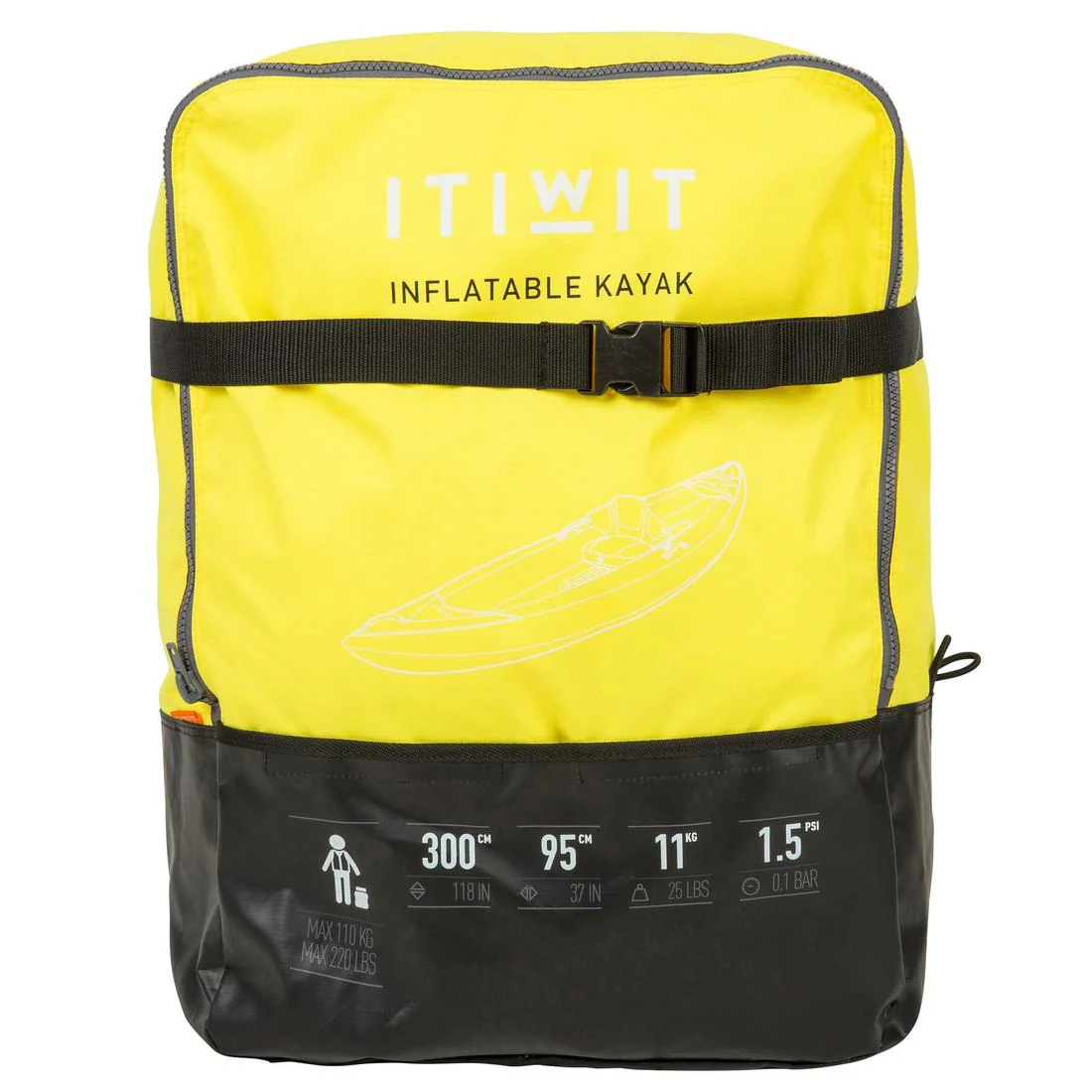 INFLATABLE TOURING KAYAK 1 PLACE YELLOW - Image 24