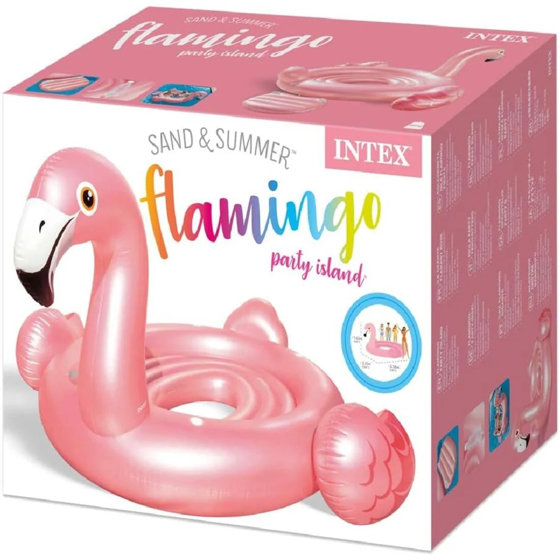 Intex  Flamingo Party Island - Oversized Inflatable Island (Ages 14+) - Image 2