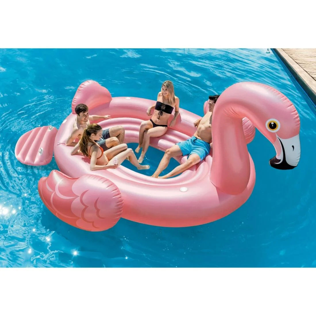 Intex  Flamingo Party Island - Oversized Inflatable Island (Ages 14+) - Image 3