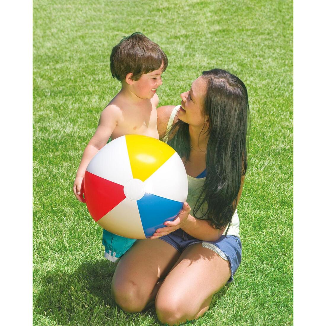Intex Glossy Panel Inflatable Beach Ball - 51cm Diameter (Ages 3+) - Image 2