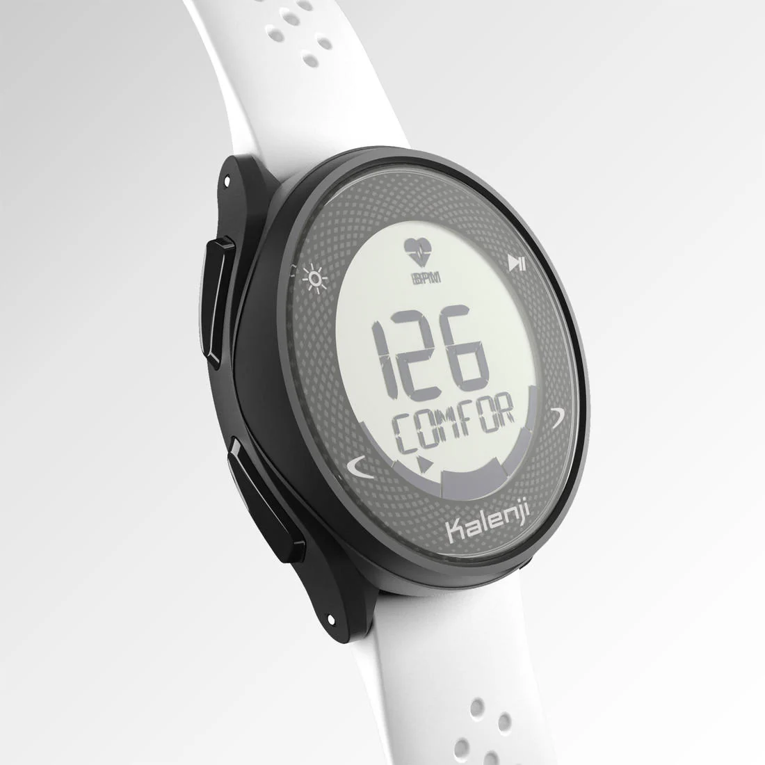 KALENJI HR 500 HEART RATE RUNNING WATCH - WHITE - Image 4