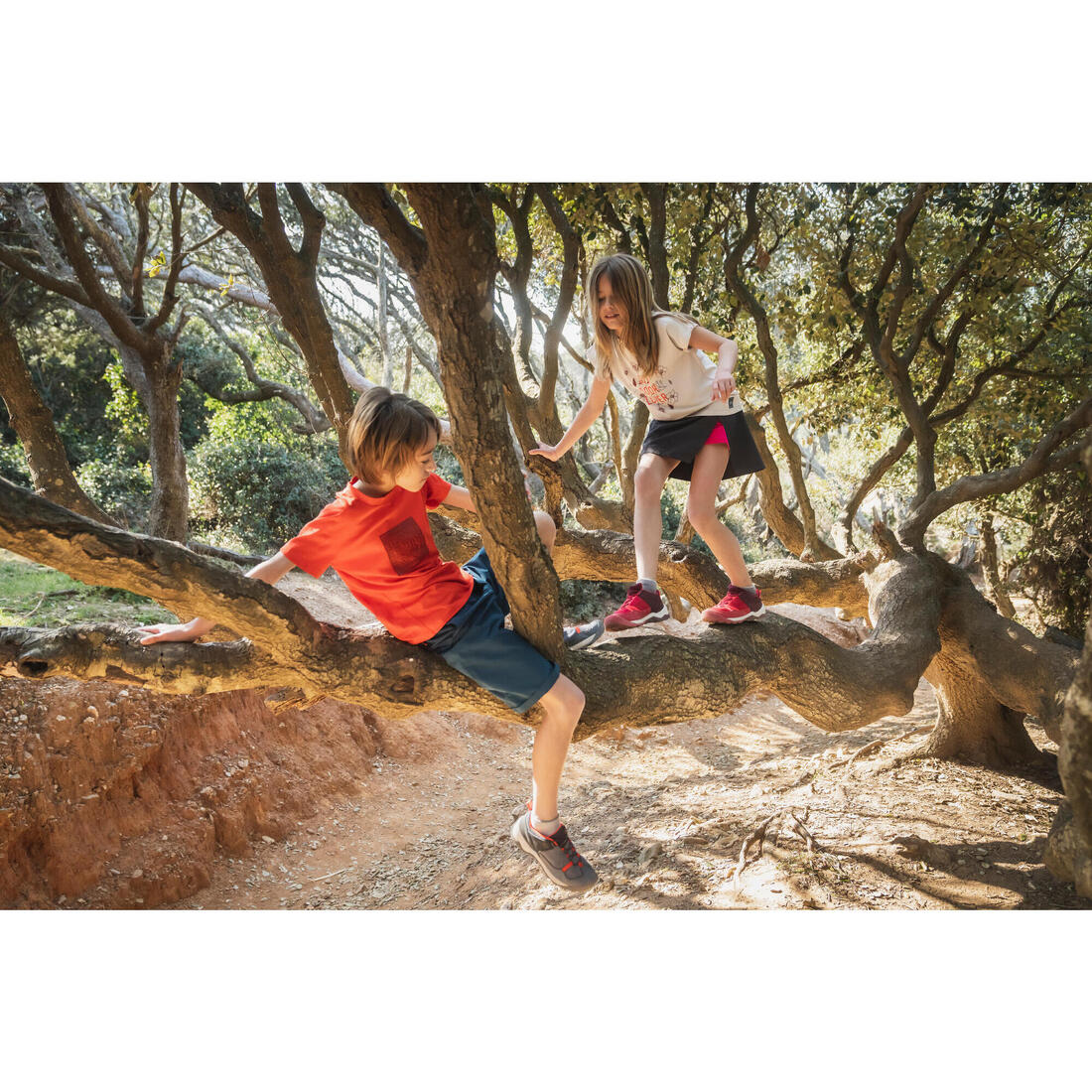 Kid's Hiking skort - MH100 - grey and pink - ages 7-15 years - Image 10
