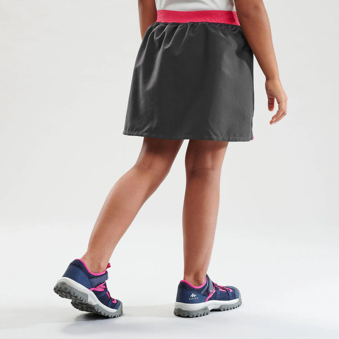 Kid's Hiking skort - MH100 - grey and pink - ages 7-15 years - Image 3