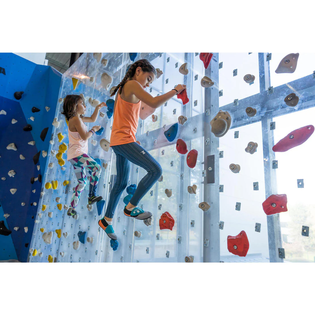 KID'S ROCK CLIMBING SHOES GREY GREEN - Image 11