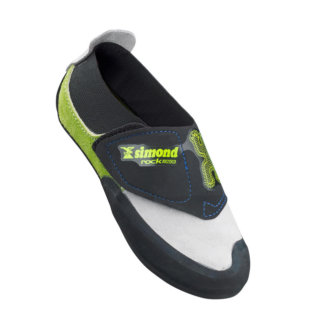 KID'S ROCK CLIMBING SHOES GREY GREEN - Image 2