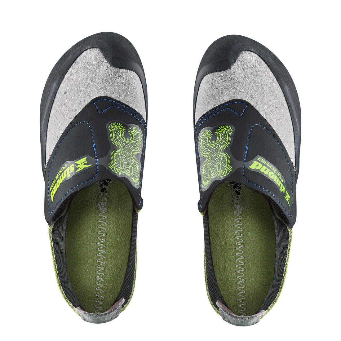 KID'S ROCK CLIMBING SHOES GREY GREEN - Image 5