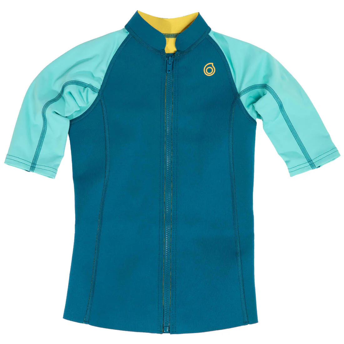 Kids anti-UV short-sleeved 1.5 mm neoprene top - turquoise - Image 6