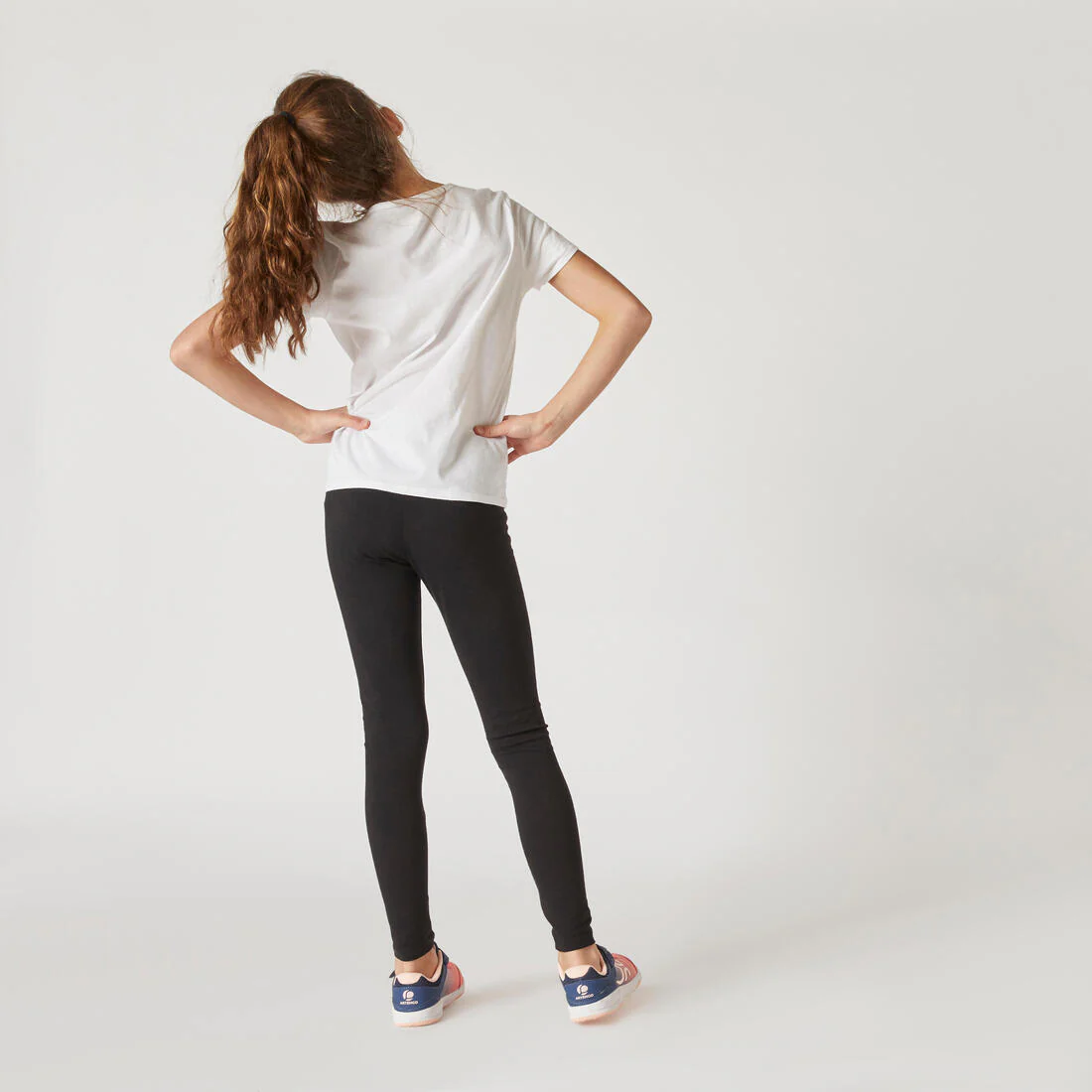 Kids' Basic Cotton T-Shirt - White - Image 3