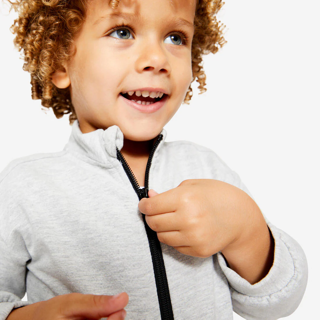 Kids' Basic Warm Regular-Fit Tracksuit - Grey - Image 3