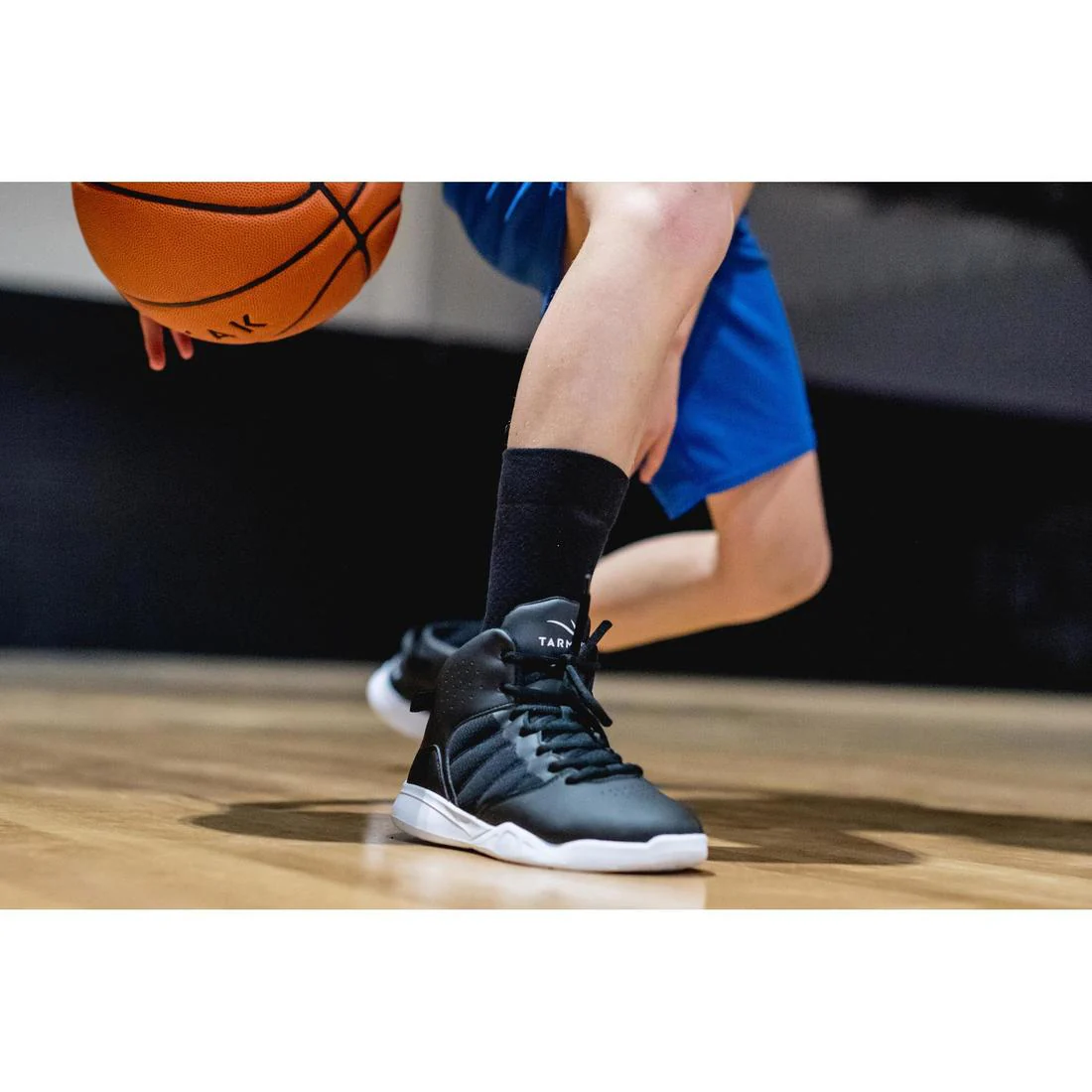 Kids' Beginner Basketball Shoes SS100 - Black - Image 8