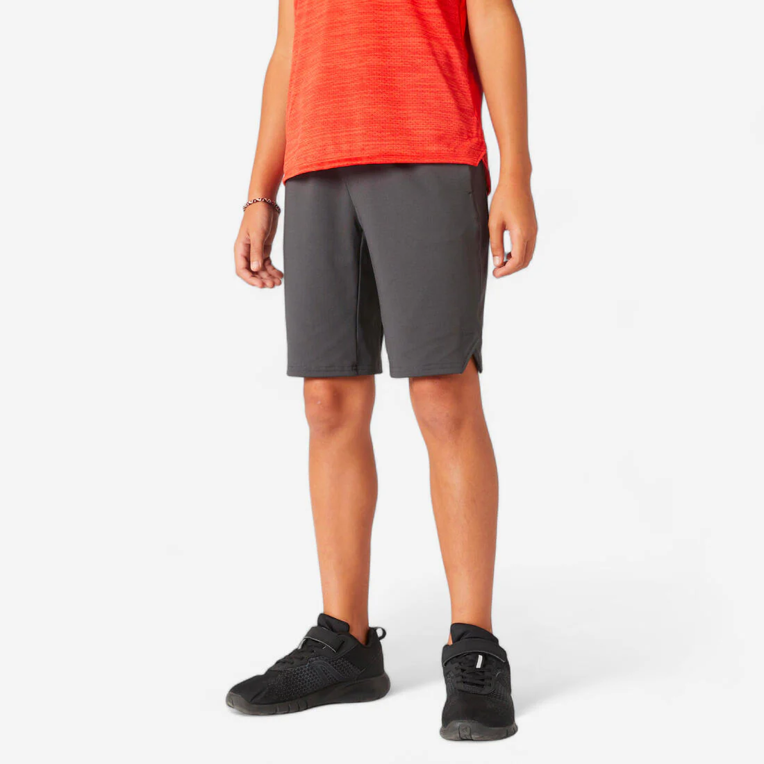 Kids' Breathable Shorts 500 - Grey
