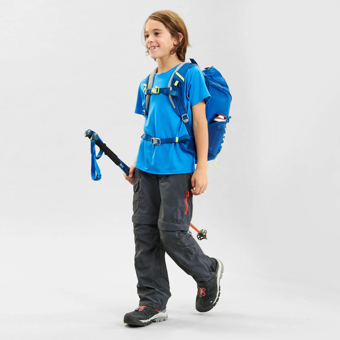 Kids’ convertible hiking trousers, 7-15 years, MH500 - Black - Image 2