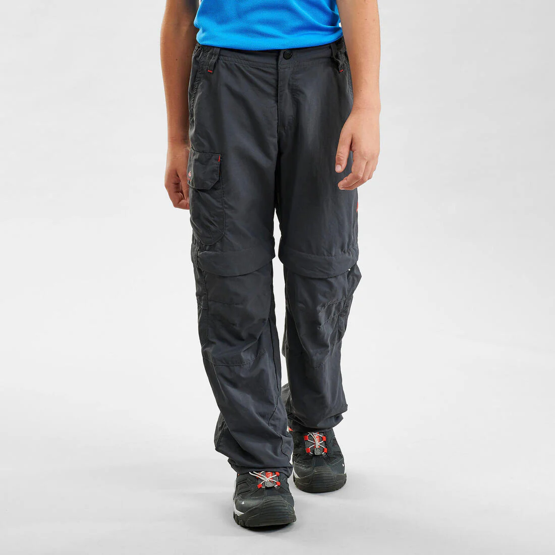 Kids’ convertible hiking trousers, 7-15 years, MH500 - Black - Image 3