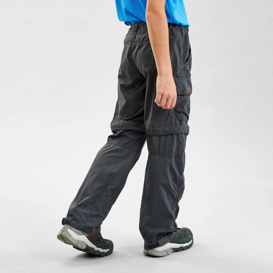 Kids’ convertible hiking trousers, 7-15 years, MH500 - Black - Image 4
