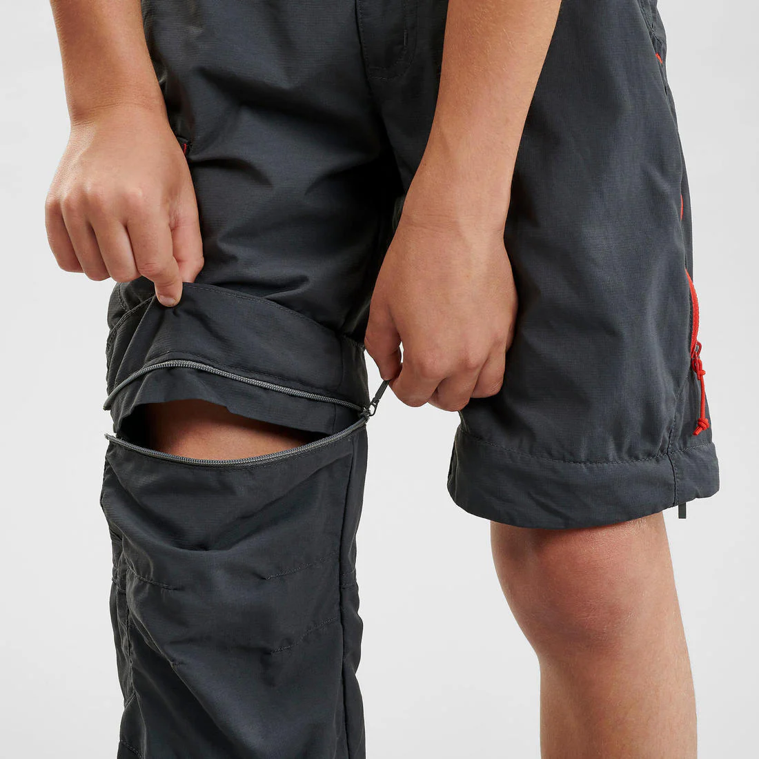 Kids’ convertible hiking trousers, 7-15 years, MH500 - Black - Image 5