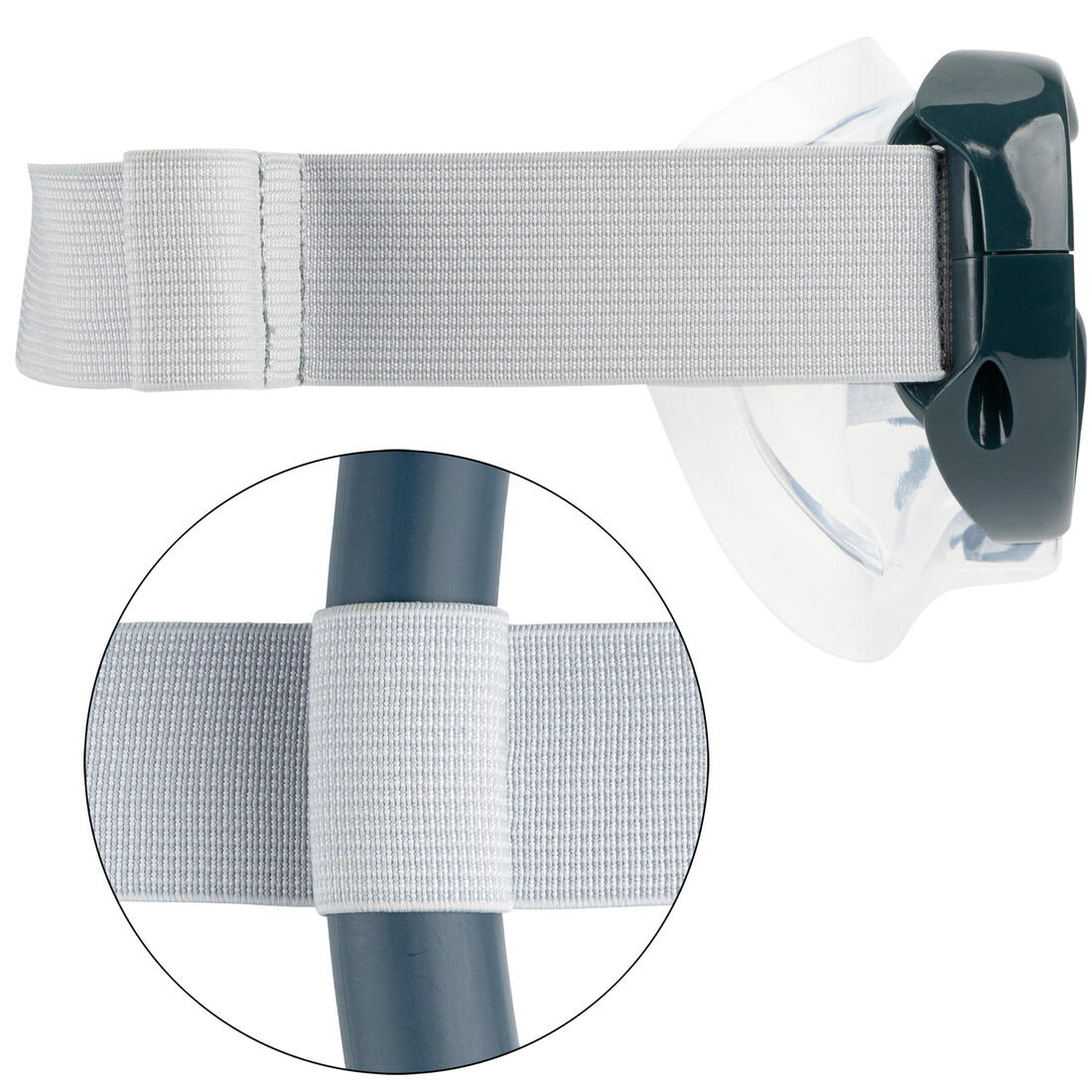 Kids diving mask 100, pearl grey - Image 5