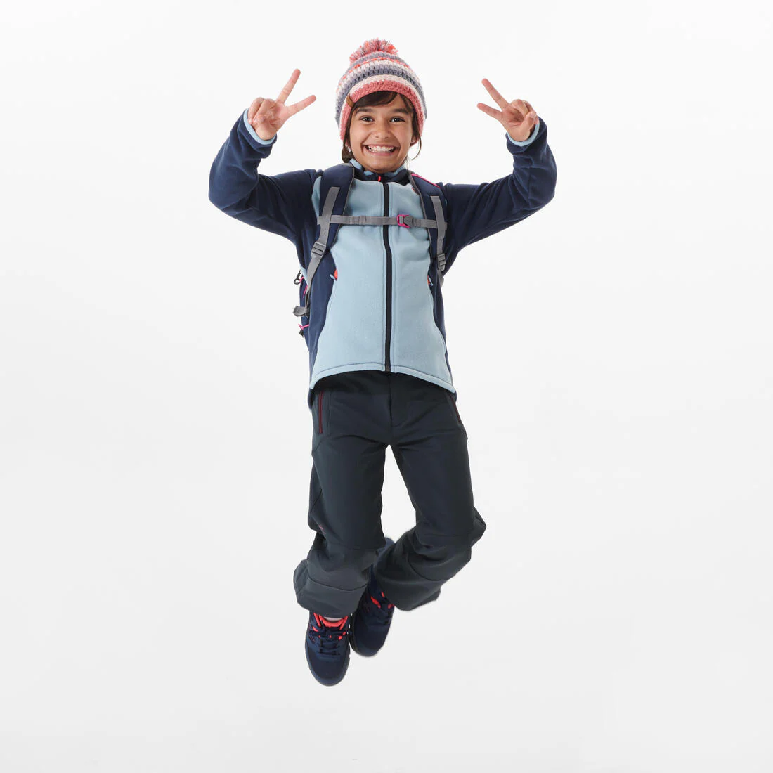 Kids' Fleece Hiking Jacket MH150 7-15 Years - Blue - Image 2
