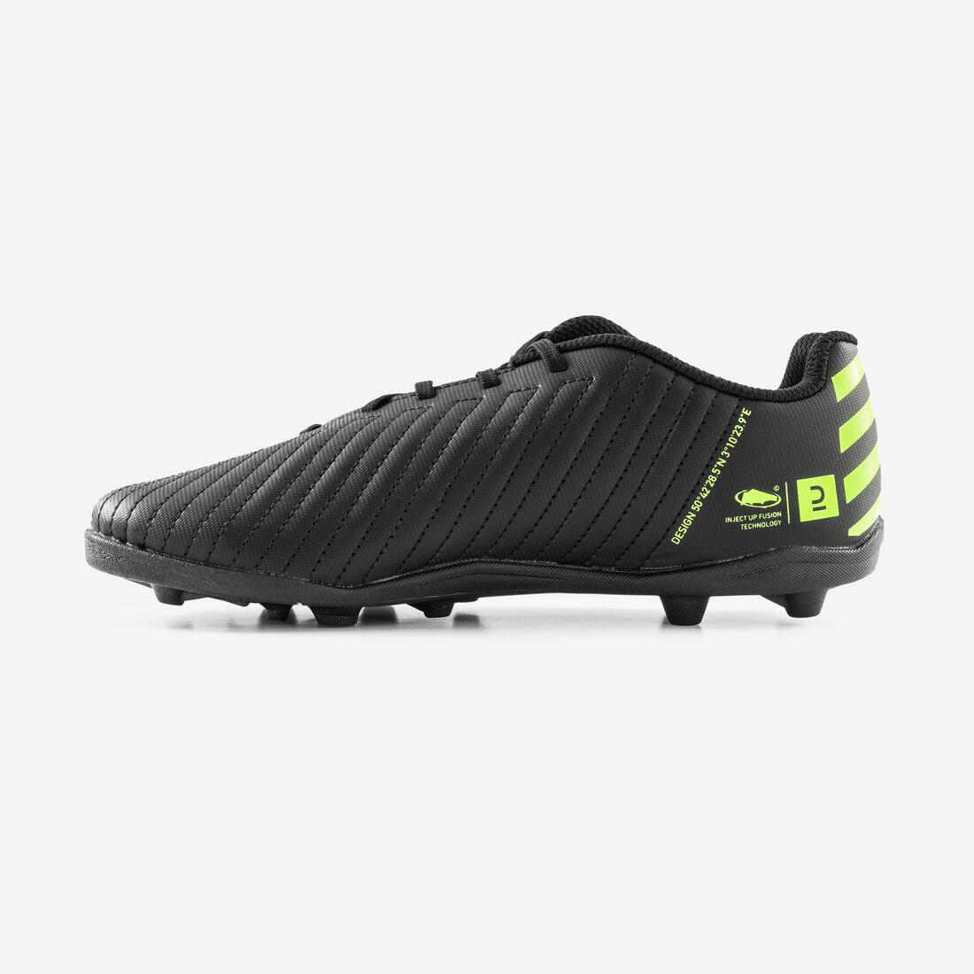 Kids' Football Boots Moulded Studs Black & Yellow - Agility 100 - Image 3