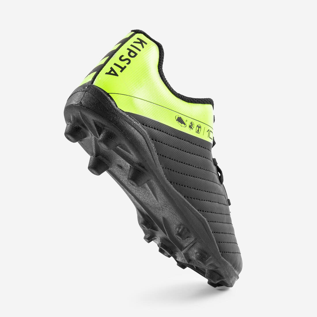 Kids' Football Boots Moulded Studs Black & Yellow - Agility 100 - Image 5