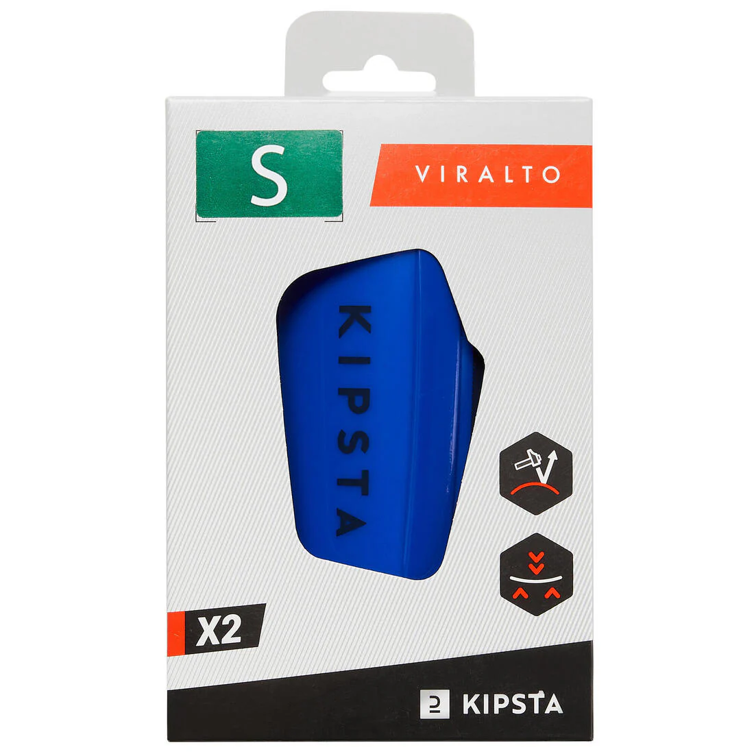Kids' Football Shin Pads F500 Viralto - Blue - Image 7