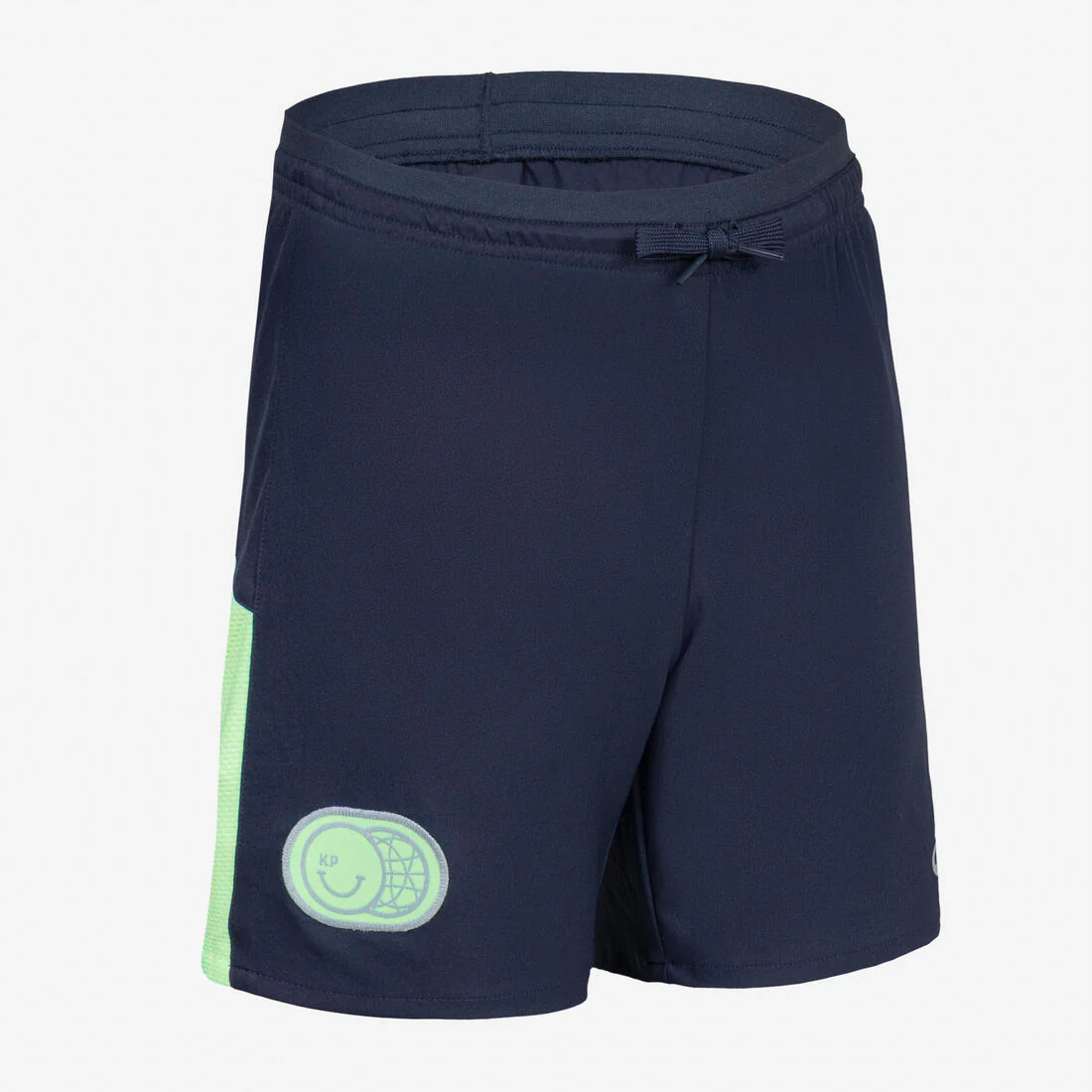 Kids' Football Shorts Viralto - Grey with Strip