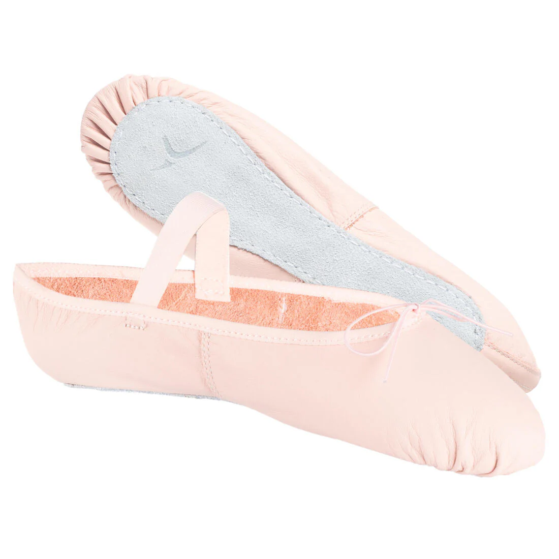 Kids' Full Sole Leather Ballet Demi-Pointe Shoes - Pink - Image 4