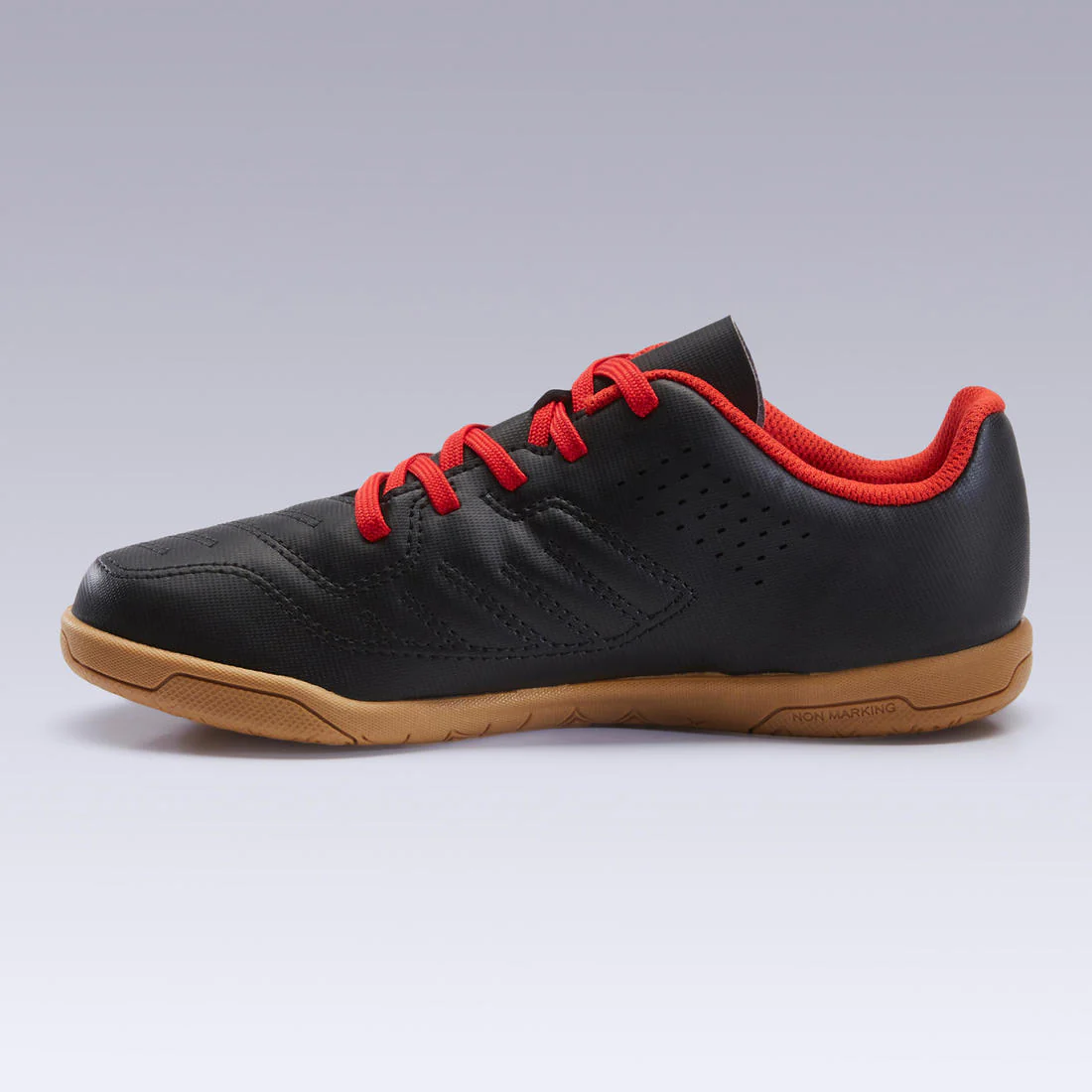 Kids' Futsal Trainers 100 - Black/Red - Image 2