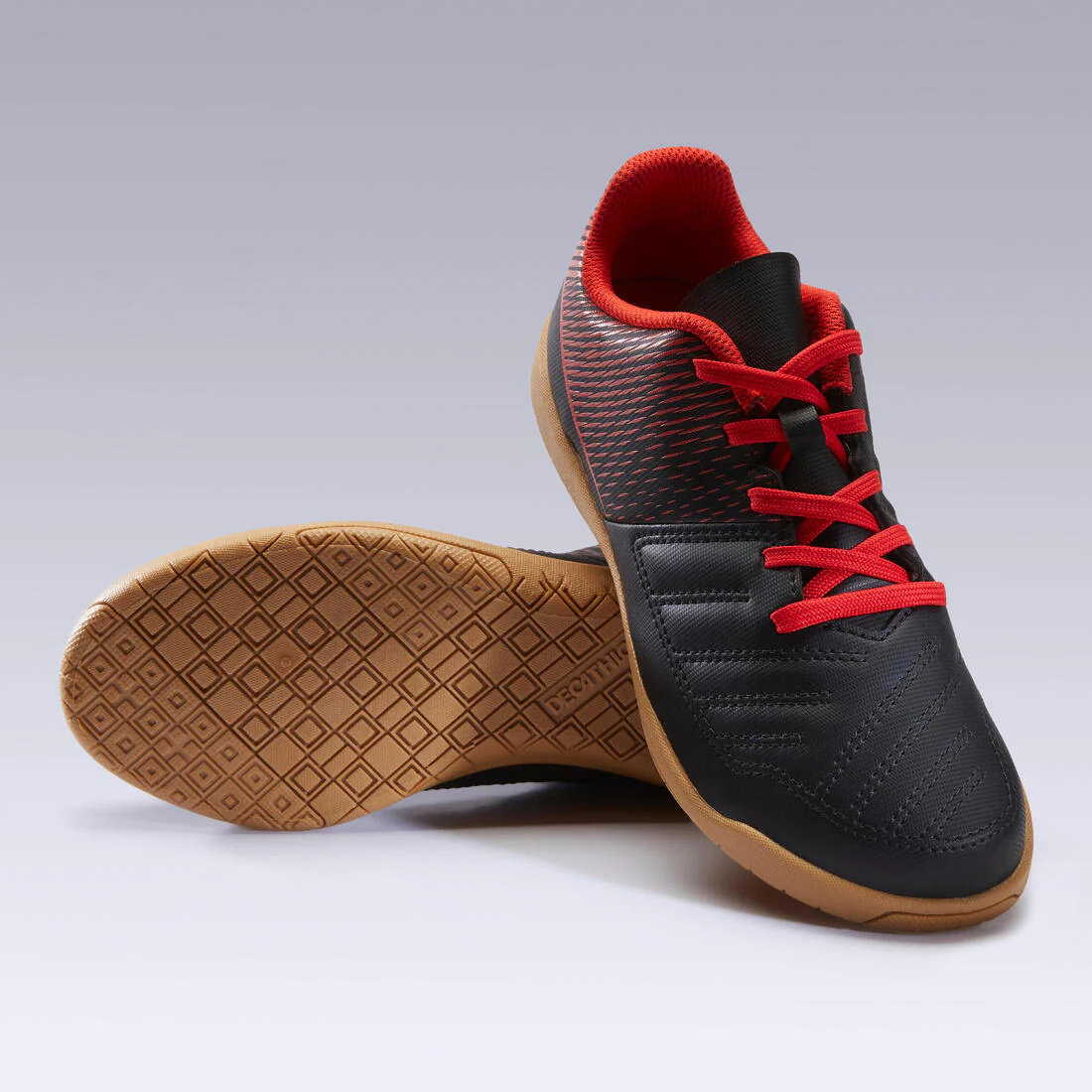 Kids' Futsal Trainers 100 - Black/Red - Image 9