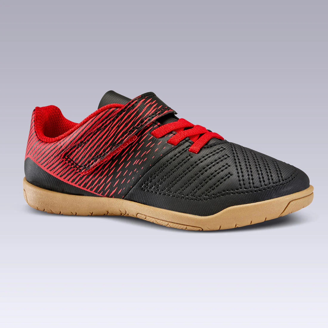 Kids' Futsal Trainers 100 - Black/Red - Image 6