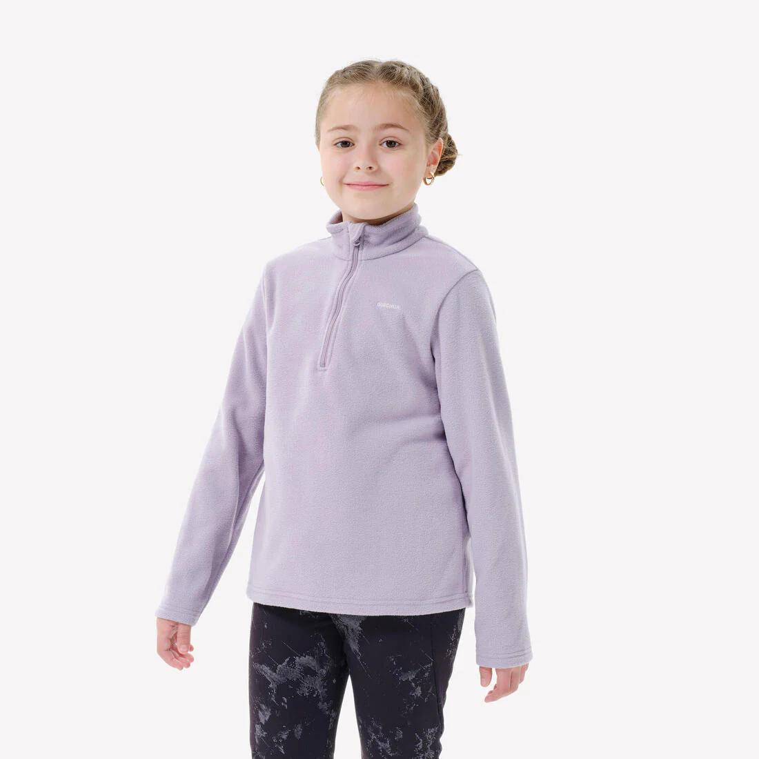 Kids’ hiking fleece jacket MH100 Half Zip - 7-15 years - Image 2