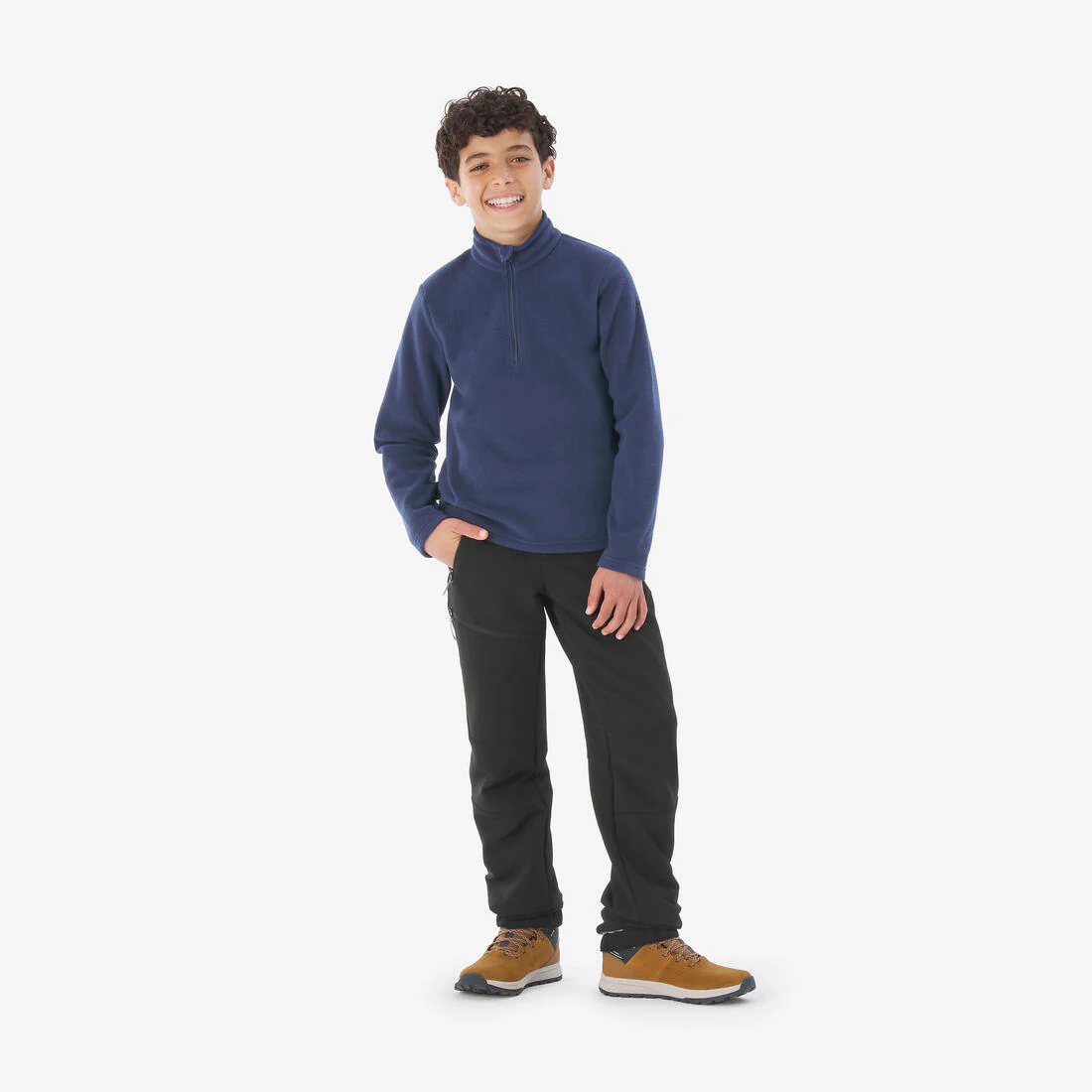 Kids’ hiking fleece jacket MH100 Half Zip - 7-15 years - Image 3
