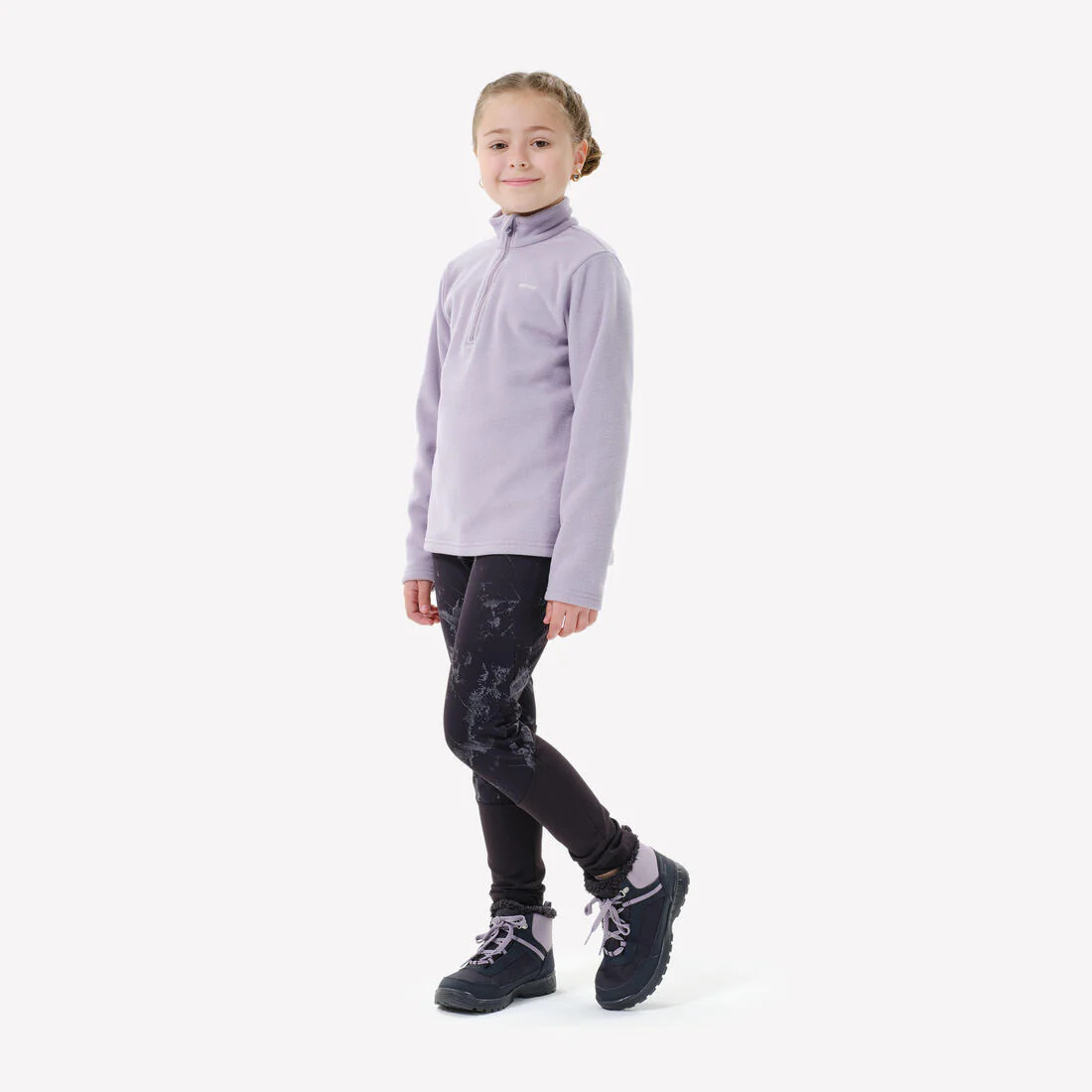 Kids’ hiking fleece jacket MH100 Half Zip - 7-15 years - Image 4