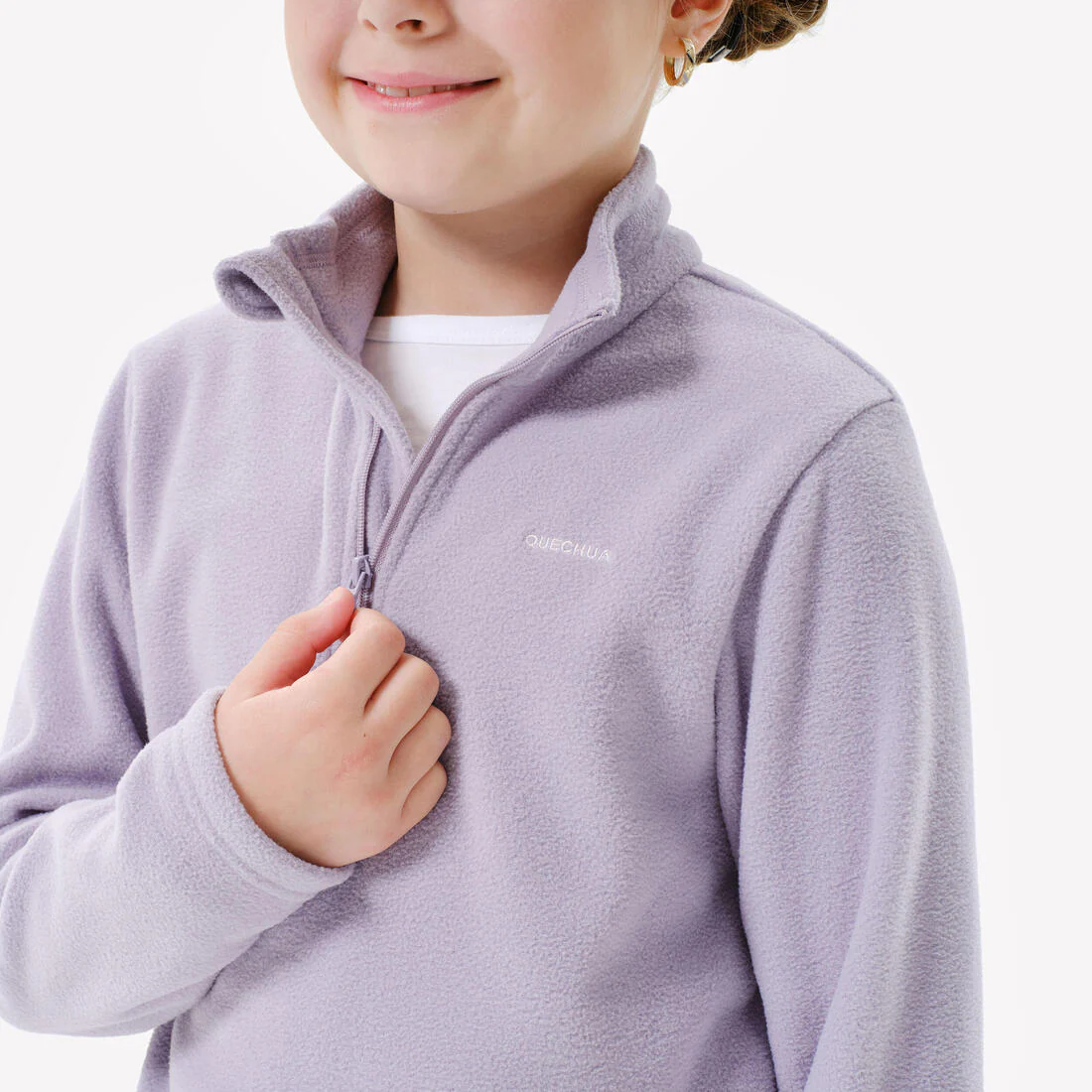 Kids’ hiking fleece jacket MH100 Half Zip - 7-15 years - Image 8