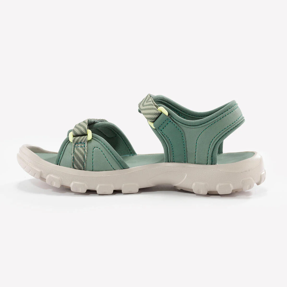 Kids’ hiking sandals with riptab, UK sizes 7 to 12.5, NH100 - Green - Image 5