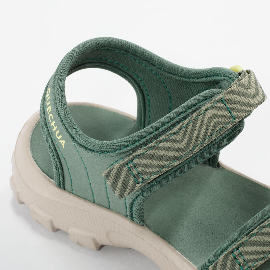 Kids’ hiking sandals with riptab, UK sizes 7 to 12.5, NH100 - Green - Image 9