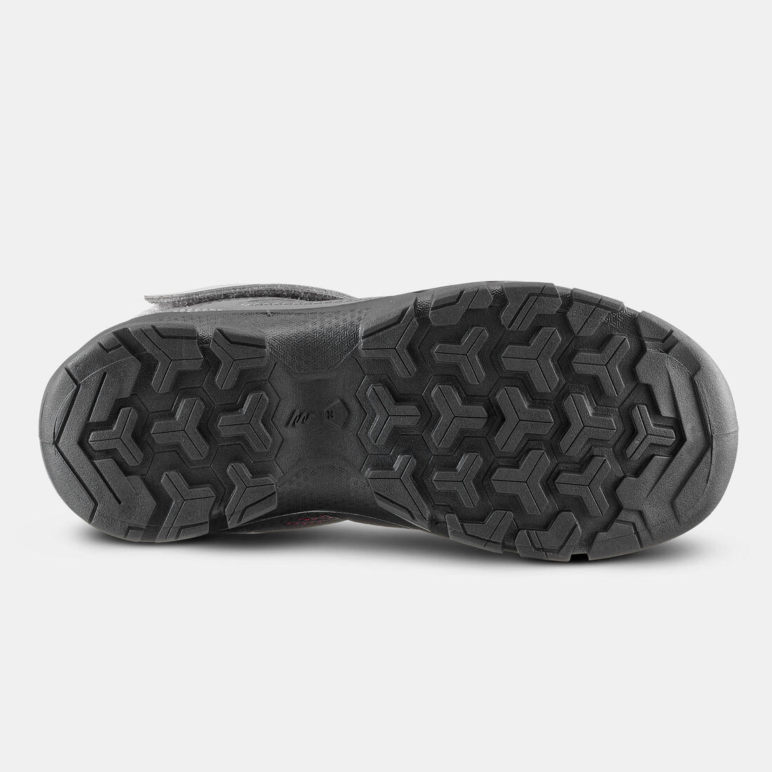 Kids’ Hiking Shoes with Rip-tab MH100 Mid from Jr size 7 to Adult size 2 Grey Pi - Image 3