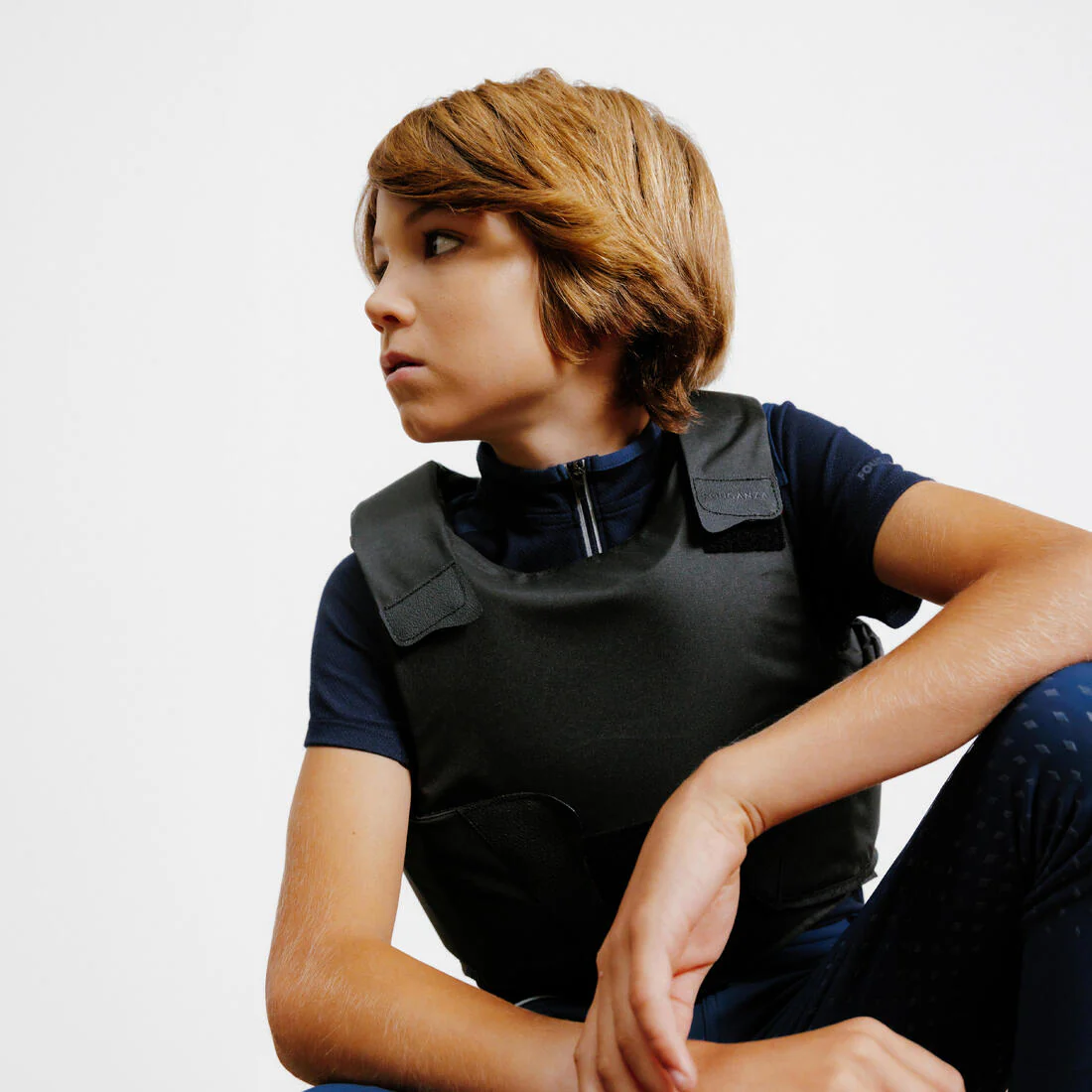 Kids' Horse Riding Body Protector 100 - Black - Image 3